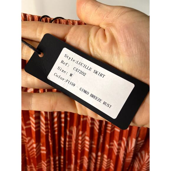 Caballero Rust Ginko Lucille Breeze Skirt size M medium - Picture 4 of 7